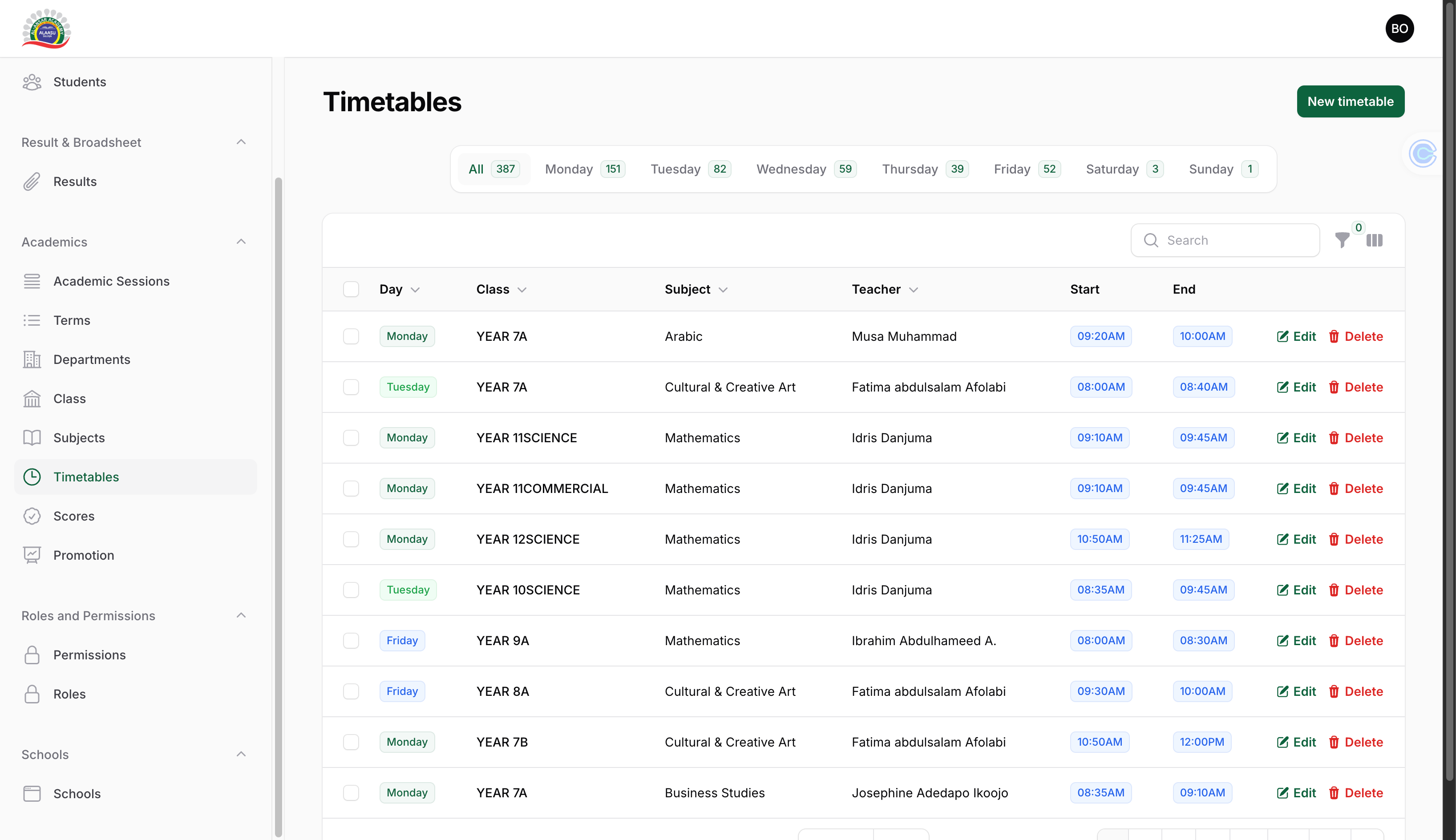 School Management System